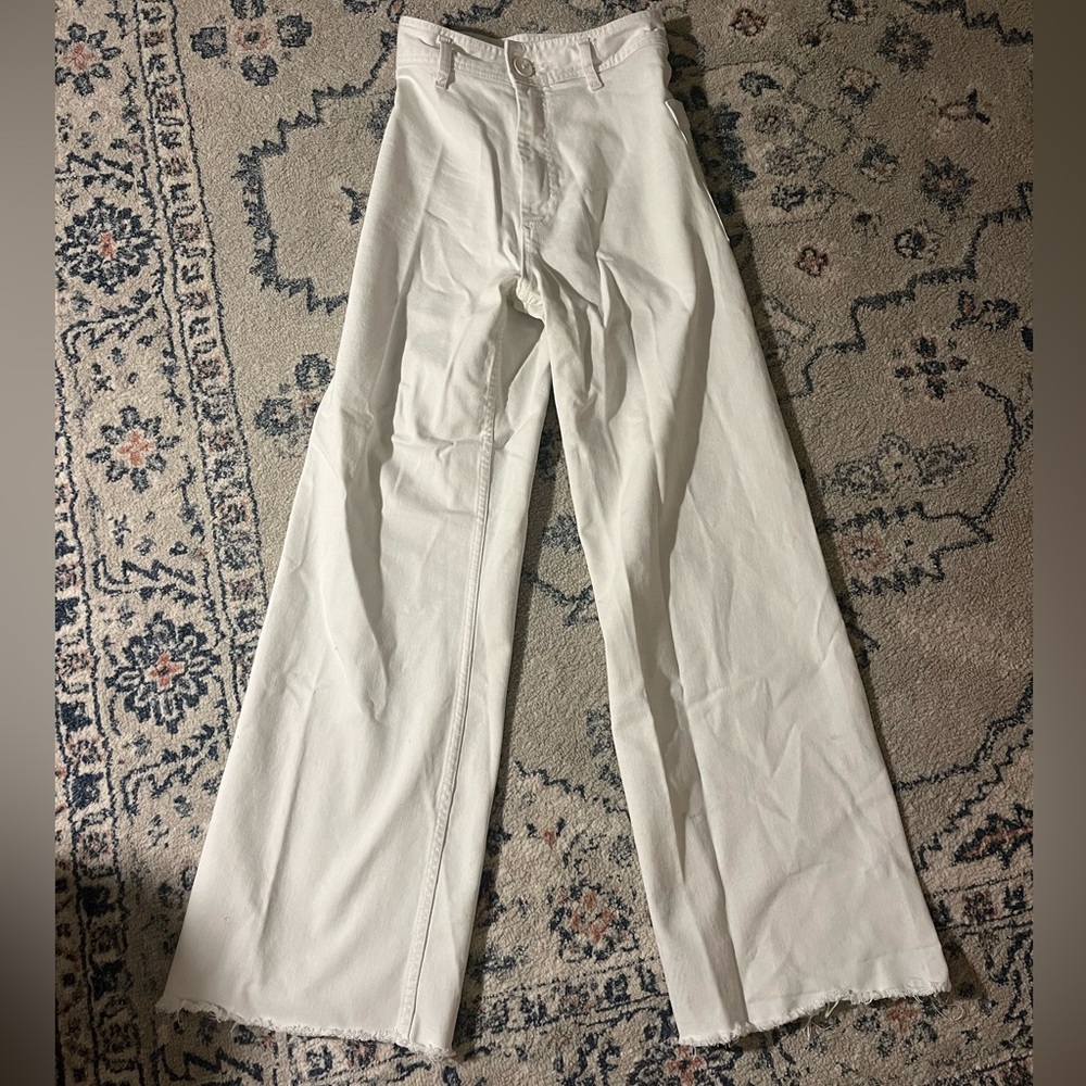Zara Cream Wide Leg Pants